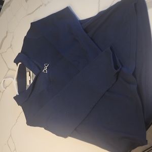 Breckenridge 1x blue cowl neck long sleeve top